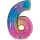 Inflated Ombré Rainbow <br> Giant Birthday Number - Sweet Maries Party Shop
