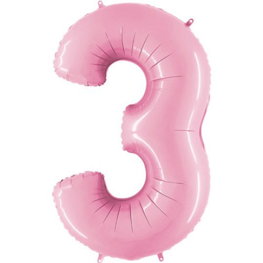 Inflated Pastel Pink <br> Giant Birthday Number - Sweet Maries Party Shop