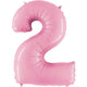 Inflated Pastel Pink <br> Giant Birthday Number - Sweet Maries Party Shop