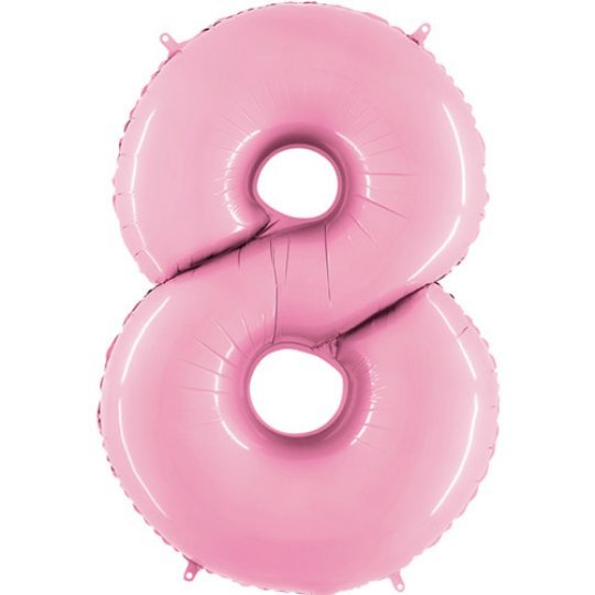 Inflated Pastel Pink <br> Giant Birthday Number - Sweet Maries Party Shop