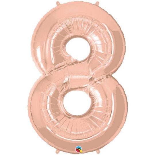 Inflated Rose Gold <br> Giant Birthday Number - Sweet Maries Party Shop