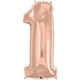 Inflated Rose Gold <br> Giant Birthday Number - Sweet Maries Party Shop