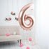 Inflated Rose Gold <br> Giant Birthday Number  <br> 86cm Tall