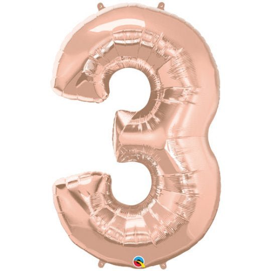 Inflated Rose Gold <br> Giant Birthday Number - Sweet Maries Party Shop