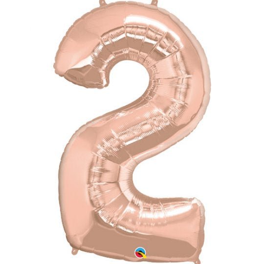 Inflated Rose Gold <br> Giant Birthday Number - Sweet Maries Party Shop