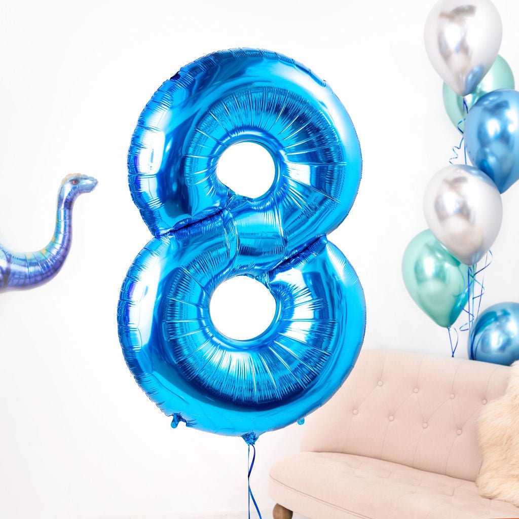 Inflated Sapphire Blue <br> Giant Birthday Number - Sweet Maries Party Shop