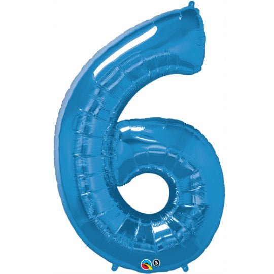 Inflated Sapphire Blue <br> Giant Birthday Number - Sweet Maries Party Shop