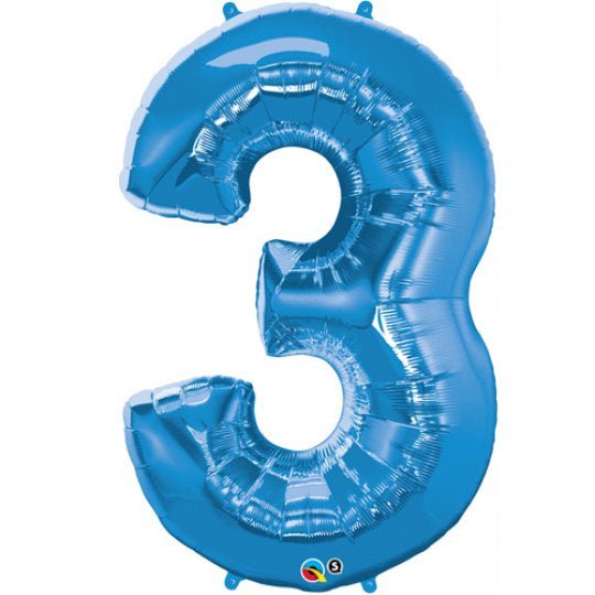 Inflated Sapphire Blue <br> Giant Birthday Number - Sweet Maries Party Shop