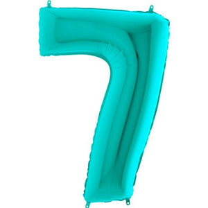 Inflated Tiffany Blue <br> Giant Birthday Number - Sweet Maries Party Shop