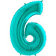 Inflated Tiffany Blue <br> Giant Birthday Number - Sweet Maries Party Shop