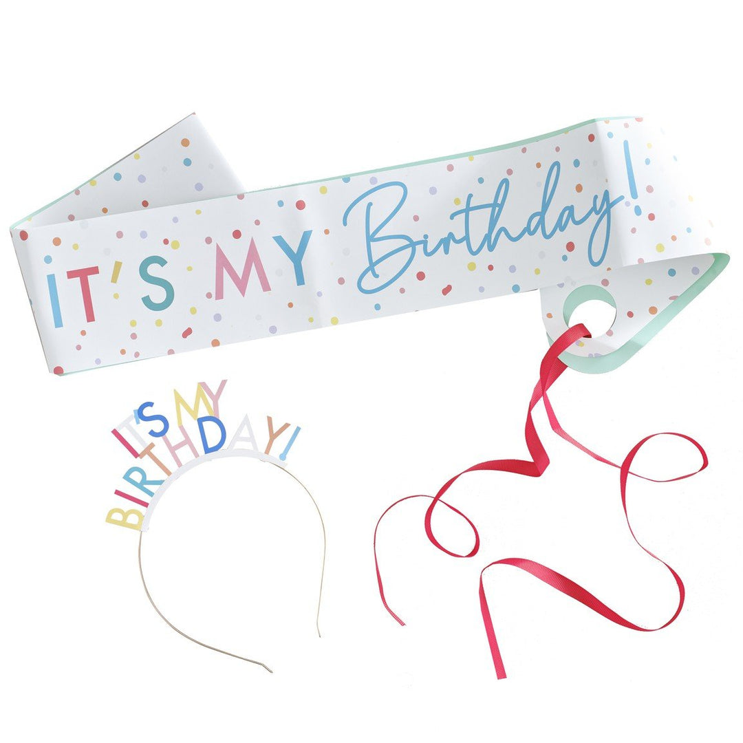 It’s My Birthday Sash <br> and Headband - Sweet Maries Party Shop