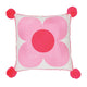 Jemima Flower Pink/Coral <br> Embroidered Cushion - Sweet Maries Party Shop