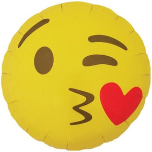 Kiss Emoji Balloon <br> 18”/44cm - Sweet Maries Party Shop
