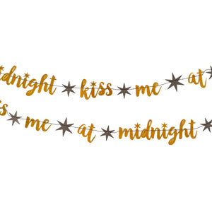 Kiss Me At Midnight <br> Banner - Sweet Maries Party Shop
