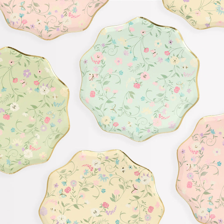 Ladurée Paris <br> Floral Side Plates (8) - Sweet Maries Party Shop