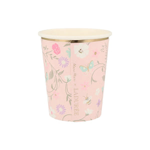 Ladurée Paris x Meri Meri <br> Floral Paper Cups (8pc) - Sweet Maries Party Shop