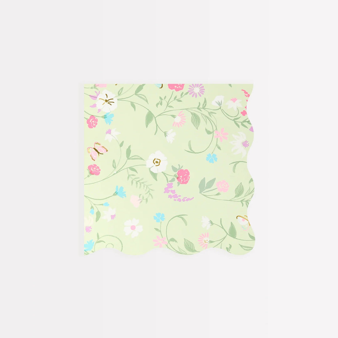 Ladurée Paris x Meri Meri <br> Floral Small Napkins (16) - Sweet Maries Party Shop