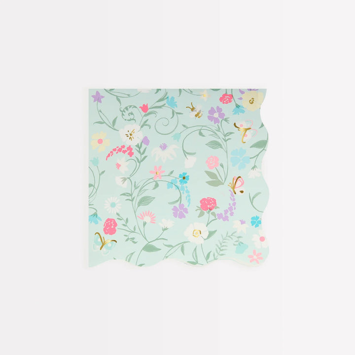 Ladurée Paris x Meri Meri <br> Floral Small Napkins (16) - Sweet Maries Party Shop