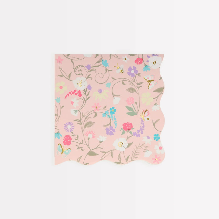 Ladurée Paris x Meri Meri <br> Floral Small Napkins (16) - Sweet Maries Party Shop