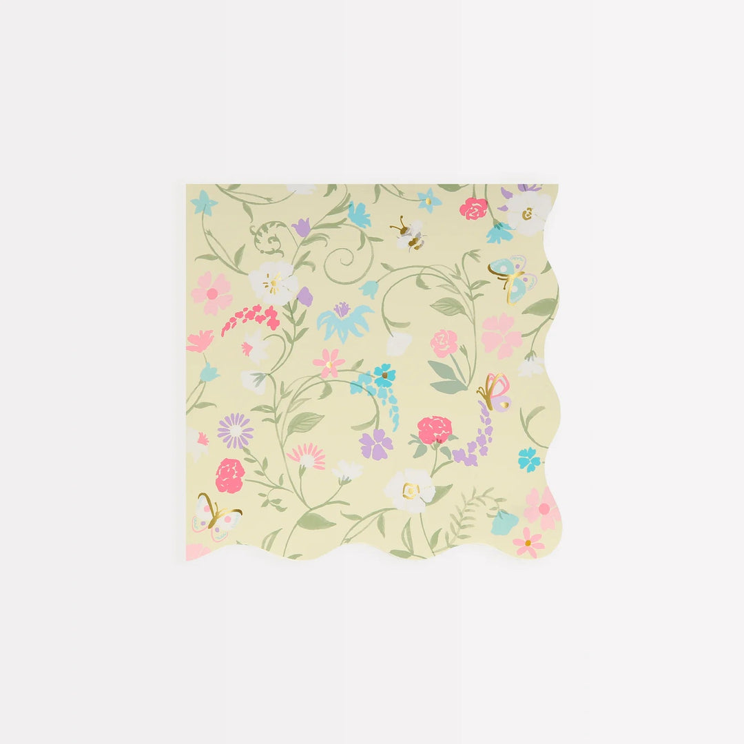 Ladurée Paris x Meri Meri <br> Floral Small Napkins (16) - Sweet Maries Party Shop