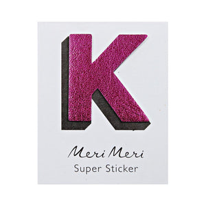 Leatherette Alphabet Sticker K - Sweet Maries Party Shop