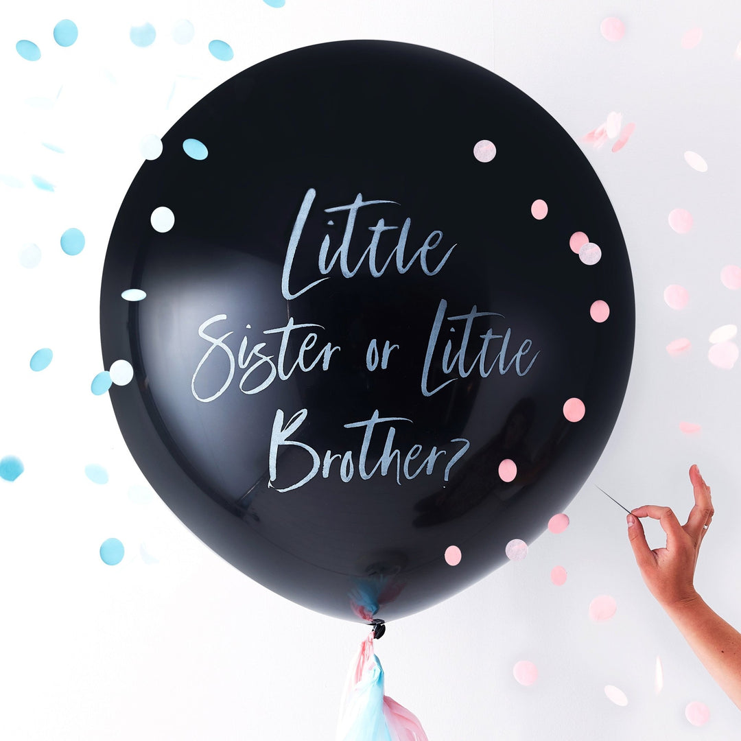 Little Brother / Sister <br> New Baby Reveal Balloon - Sweet Maries Party Shop