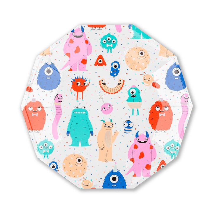 Little Monsters <br> Large Plates (8) - Sweet Maries Party Shop