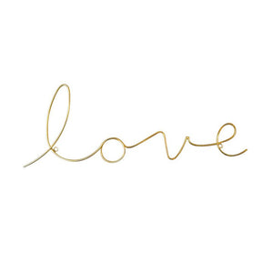 'Love' <br> Wire Word Gold - Sweet Maries Party Shop