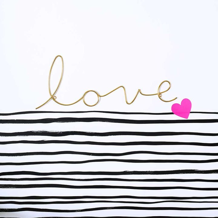 'Love' <br> Wire Word Gold - Sweet Maries Party Shop