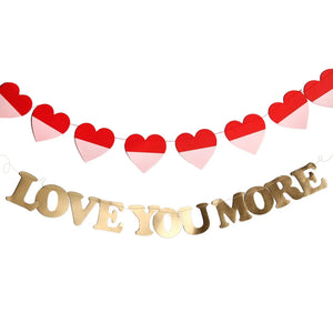 Love You More <br> Banner Set - Sweet Maries Party Shop