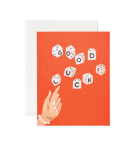 Lucky Dice <br> Good Luck <br> Greetings Card - Sweet Maries Party Shop