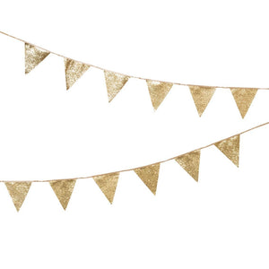 Luxe Gold <br> Glitter Bunting - Sweet Maries Party Shop