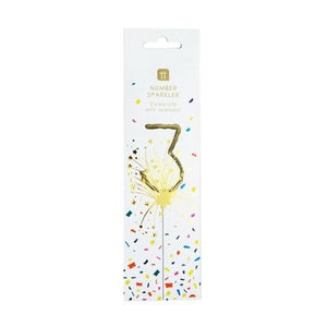 Luxe Gold <br> Number Sparkler 3 - Sweet Maries Party Shop