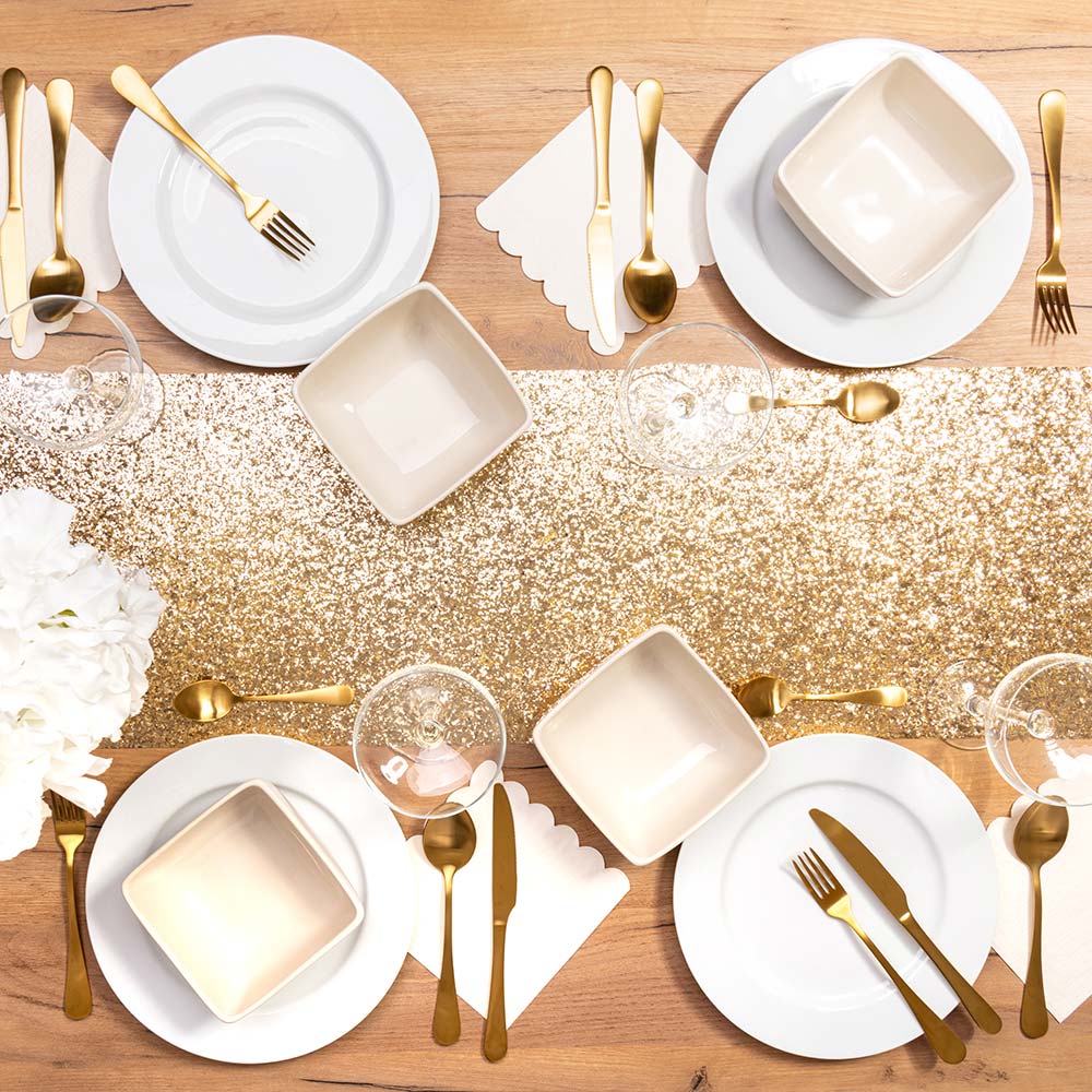 Luxe Gold Glitter <br> Table Runner - Sweet Maries Party Shop