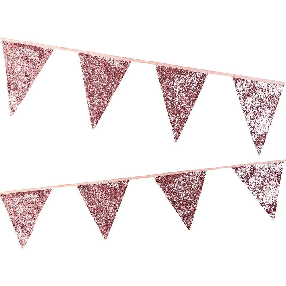 Luxe Pink <br> Glitter Bunting - Sweet Maries Party Shop