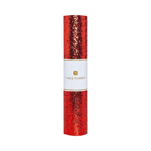 Luxe Red Glitter <br> Table Runner - Sweet Maries Party Shop