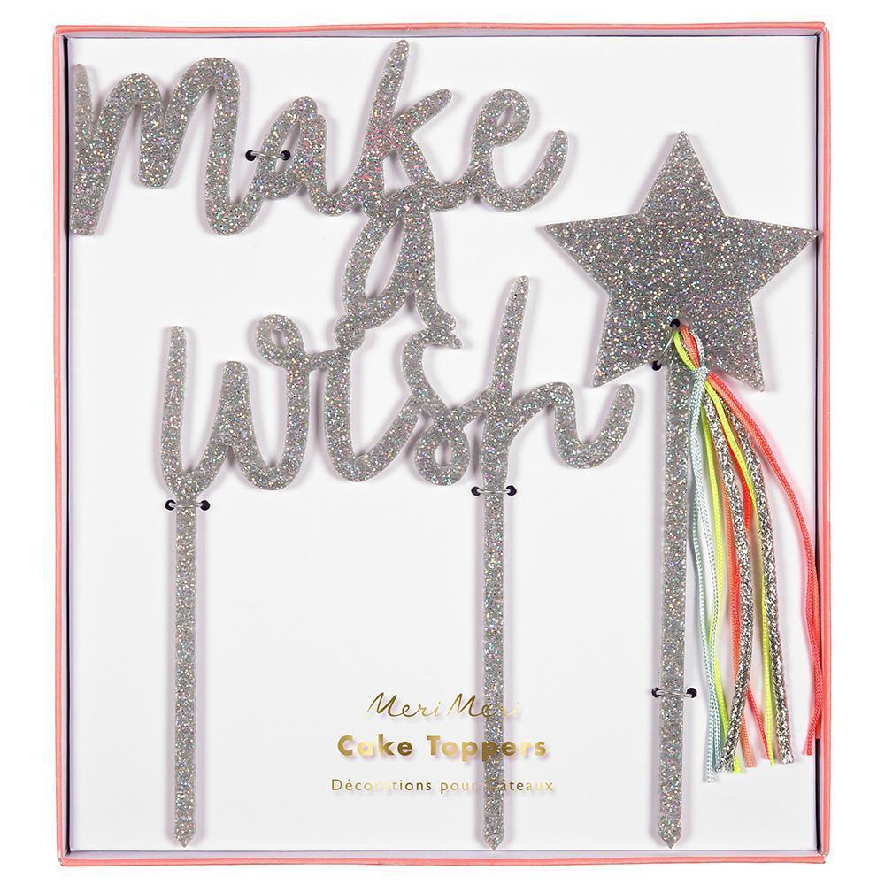 Make A Wish <br> Acrylic Cake Toppers - Sweet Maries Party Shop