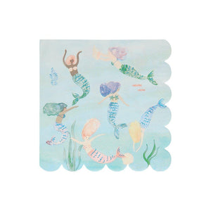 Mermaids Swimming <br>Napkins (16) - Sweet Maries Party Shop