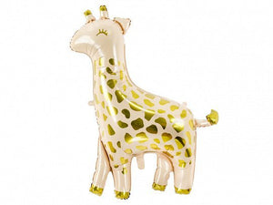 Metallic Gold Giraffe <br> 42”/104 cm Tall <br> Supplied Uninflated - Sweet Maries Party Shop