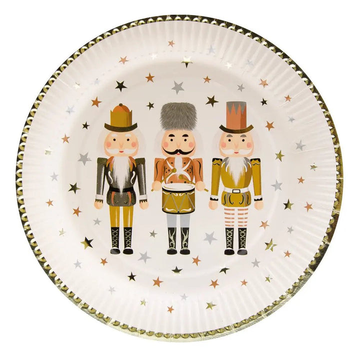 Metallic Nutcracker <br> Paper Plates (8) - Sweet Maries Party Shop