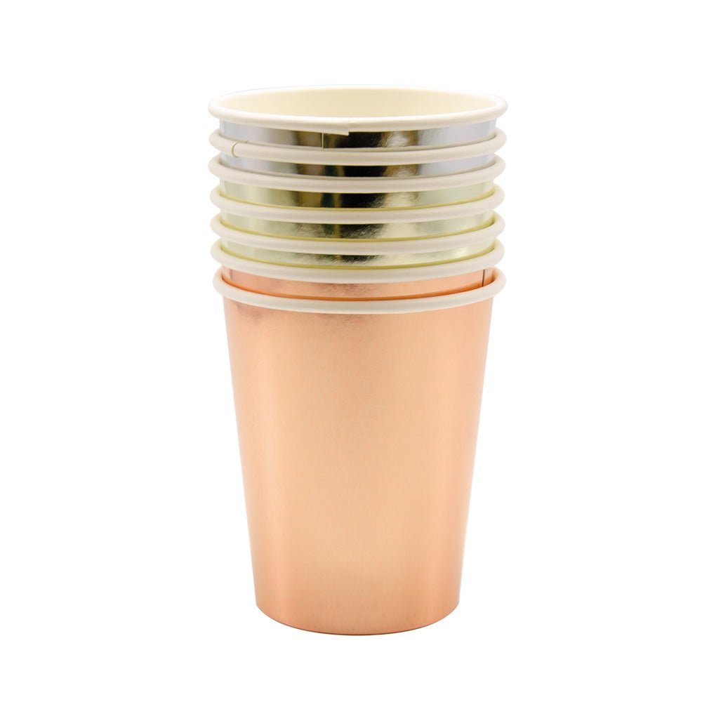 Metallic Paper <br> Party Cups (8) - Sweet Maries Party Shop