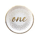 Milestone Gold Onederland <br> Dessert Plates (8) - Sweet Maries Party Shop
