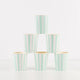 Mint Stripe <br> Party Cups (8) - Sweet Maries Party Shop
