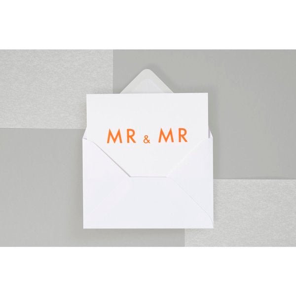 Mr & Mr <br> Foil Blocked Card - Sweet Maries Party Shop