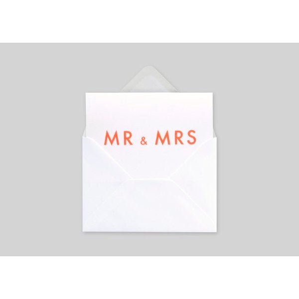 Mr & Mrs <br> Foil Blocked Card - Sweet Maries Party Shop