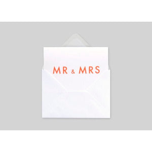 Mr & Mrs <br> Foil Blocked Card - Sweet Maries Party Shop