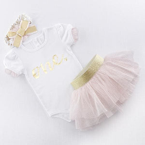 My First Birthday <br> 3 Piece TuTu Outfit - Sweet Maries Party Shop