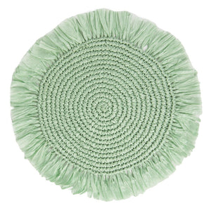 Natural Meadow Green <br> Raffia Placemats (2 pack) - Sweet Maries Party Shop