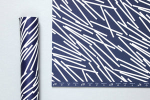 Navy Line Patterned <br> Gift Wrap Sheet - Sweet Maries Party Shop