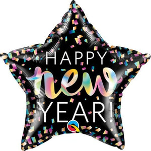 New Year Iridescent Star <br> 20” Balloon - Sweet Maries Party Shop